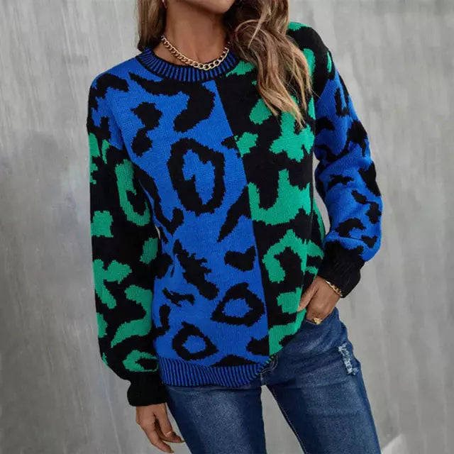 EB | Leoparden Patchwork Pullover
