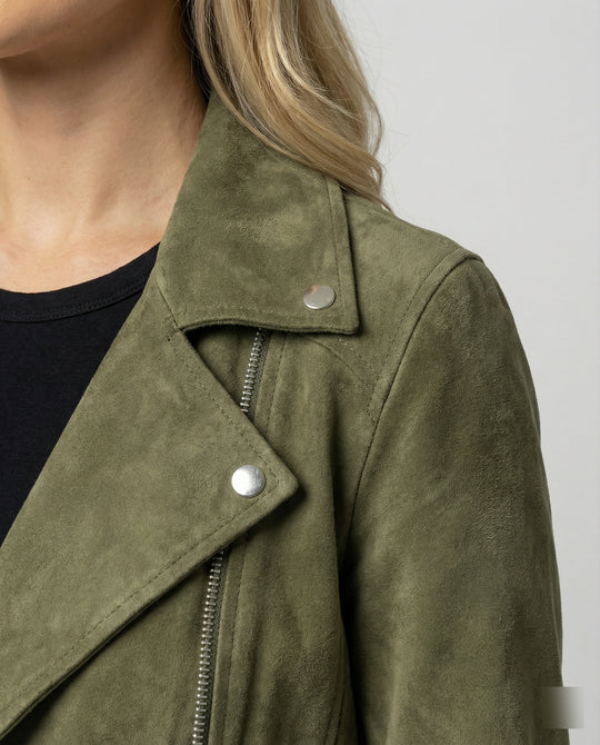 EB | Damen Wildleder Bikerjacke