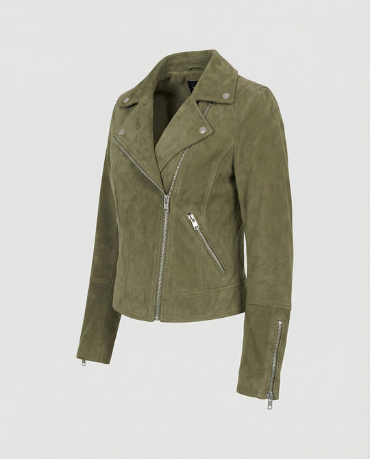 EB | Damen Wildleder Bikerjacke
