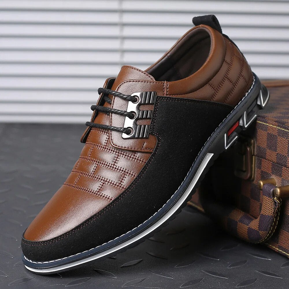 EB | Pu Leder Rutschfest Oxford Schuhe Herrenschuhe