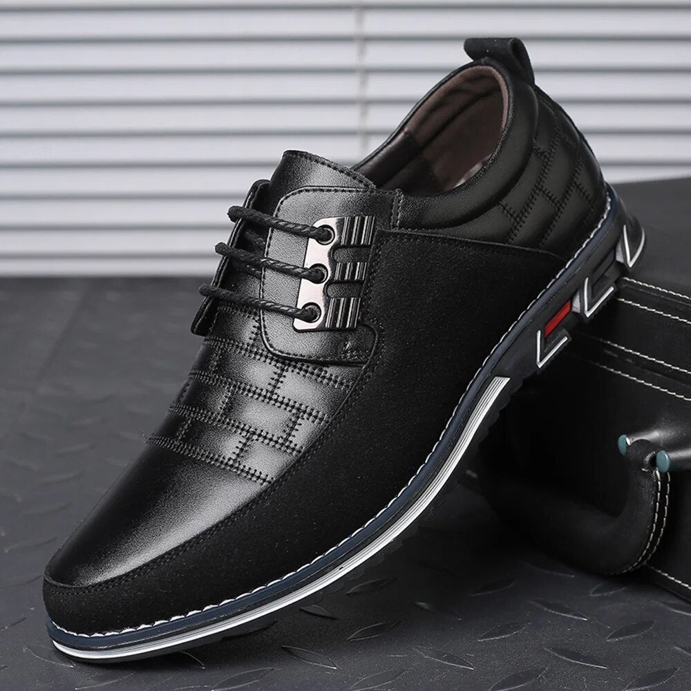 EB | Pu Leder Rutschfest Oxford Schuhe Herrenschuhe