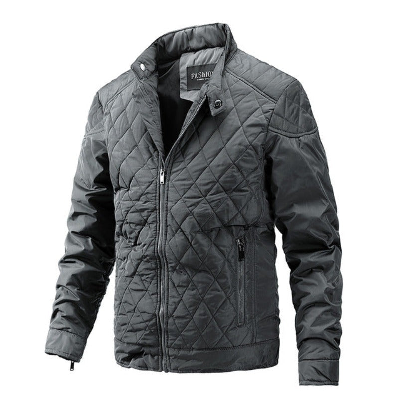 EB | Lässige Herren-Herbstjacke mit Rautenmuster