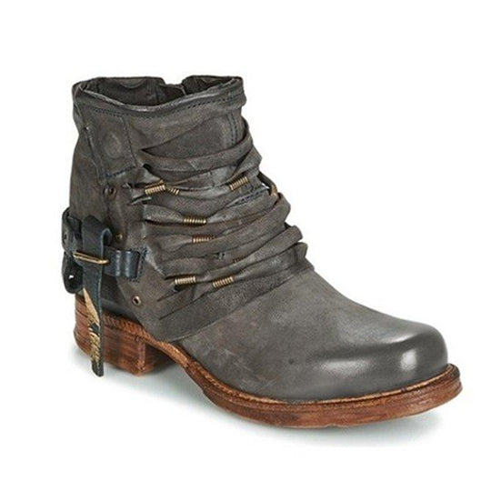 Damen Knöchel Schuhe Eleganter Stil Hochwertiges Synthetisches Material EB
