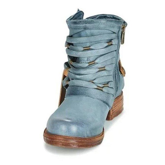 Damen Knöchel Schuhe Eleganter Stil Hochwertiges Synthetisches Material EB