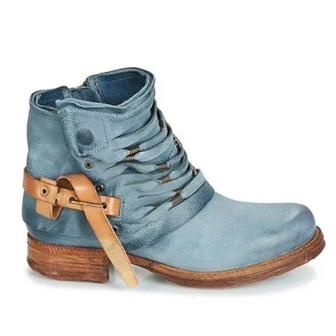 Damen Knöchel Schuhe Eleganter Stil Hochwertiges Synthetisches Material EB
