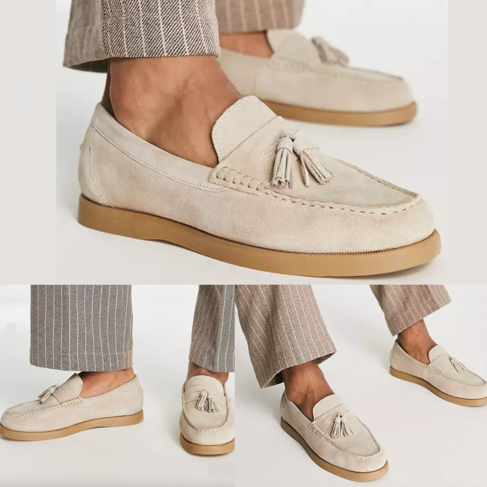 EB | Slipper Beige Herrenschuhe Mokassins