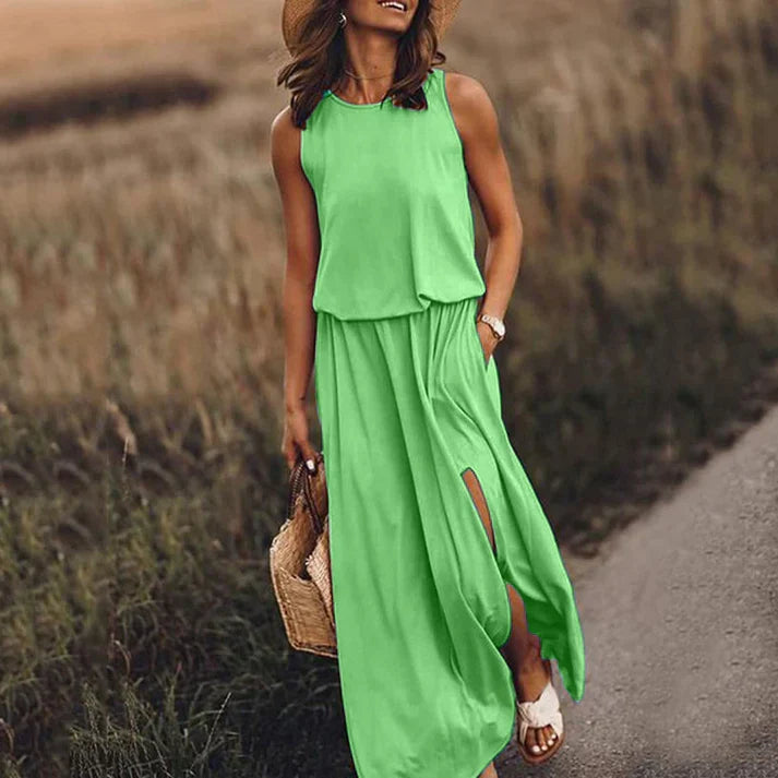 EB – entspanntes weißes maxikleid