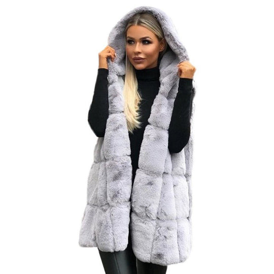 EB | Fellweste mit Kapuze Polyester/faux Fur Elegant und Warm