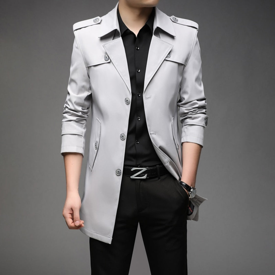 EB | Herren Stilvoller Trenchcoat - Wasserdicht & Winddicht