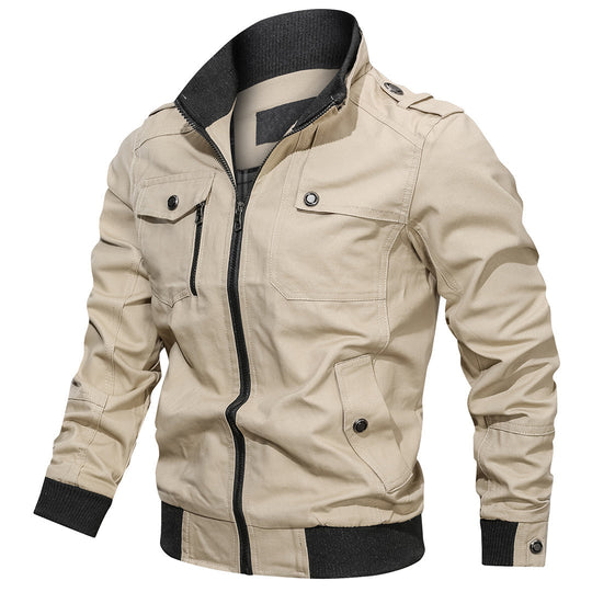 EB | Bomberjacke Normale Passform Bomberdesign mit Rippkragen und Epauletten Mehrere Taschen