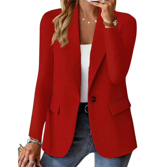 EB | Eleganter Blazer mit Ein-Knopf-Verschluss und Taillierter Passform für Damen