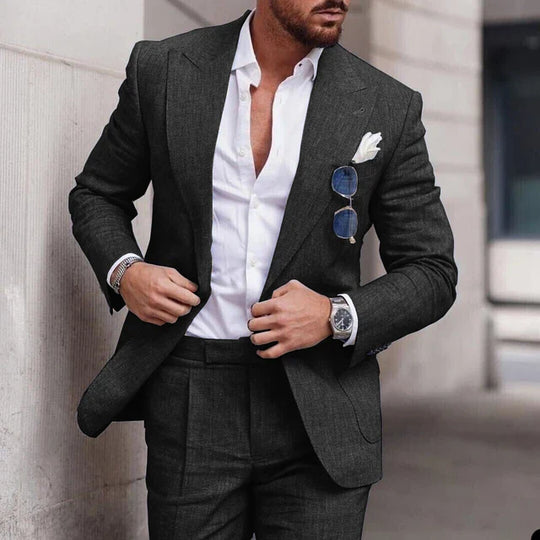 EB | Einfacher Business Blazer und Hose Satz für Herren