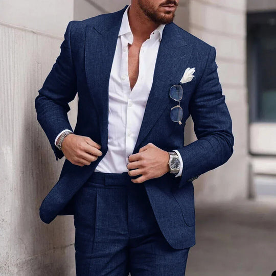 EB | Einfacher Business Blazer und Hose Satz für Herren