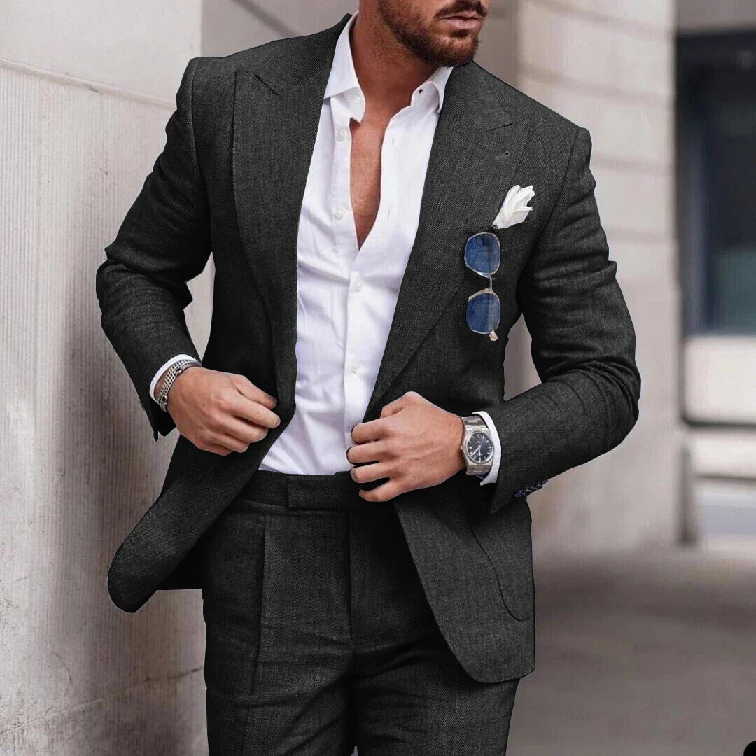 EB | Einfacher Business Blazer und Hose Satz für Herren