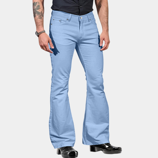 EB | Schlaghosen Hohe Taille Maßgeschneiderte Passform Baumwollmischung Retro Stil