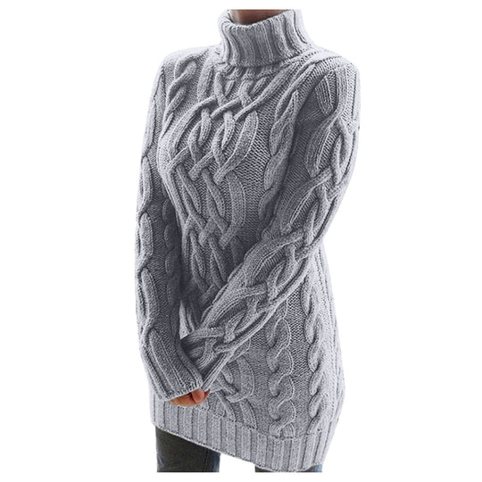 EB | Strick Rollkragenpullover Kabelstrick Warm und Komfortabel