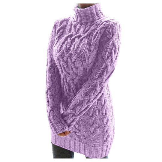 EB | Strick Rollkragenpullover Kabelstrick Warm und Komfortabel