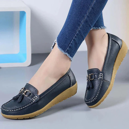 Loafers - Horsebit - Bequem - Slip On Schuhe - Damenschuhe EB