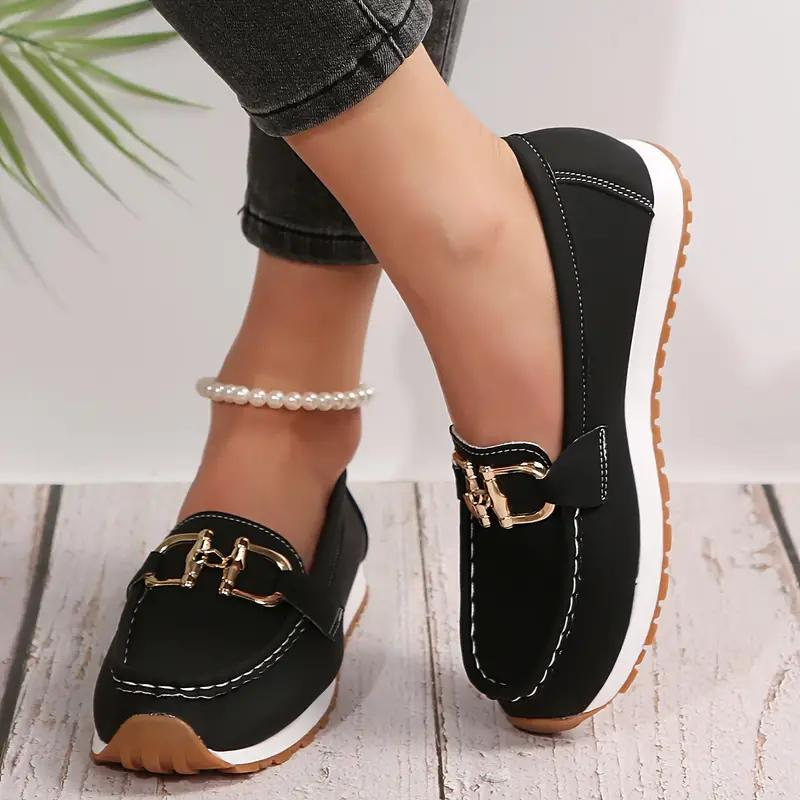 Loafer - Metall Schnalle - Slip-On - Ge shoes - Damenschuhe EB