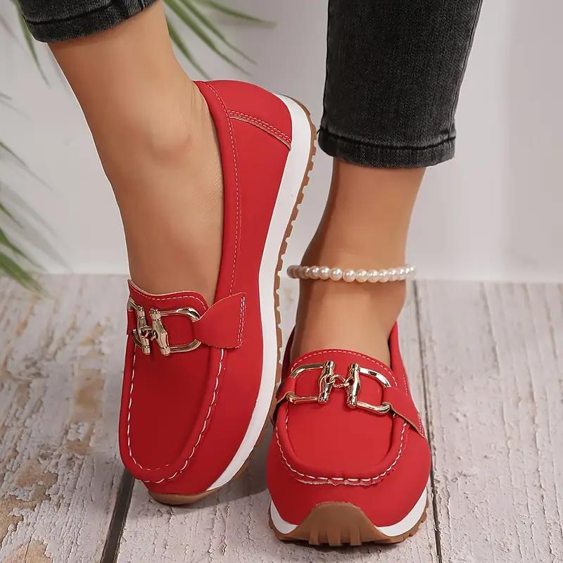 Loafer - Metall Schnalle - Slip-On - Ge shoes - Damenschuhe EB