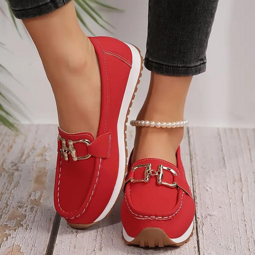 Loafer - Metall Schnalle - Slip-On - Ge shoes - Damenschuhe EB