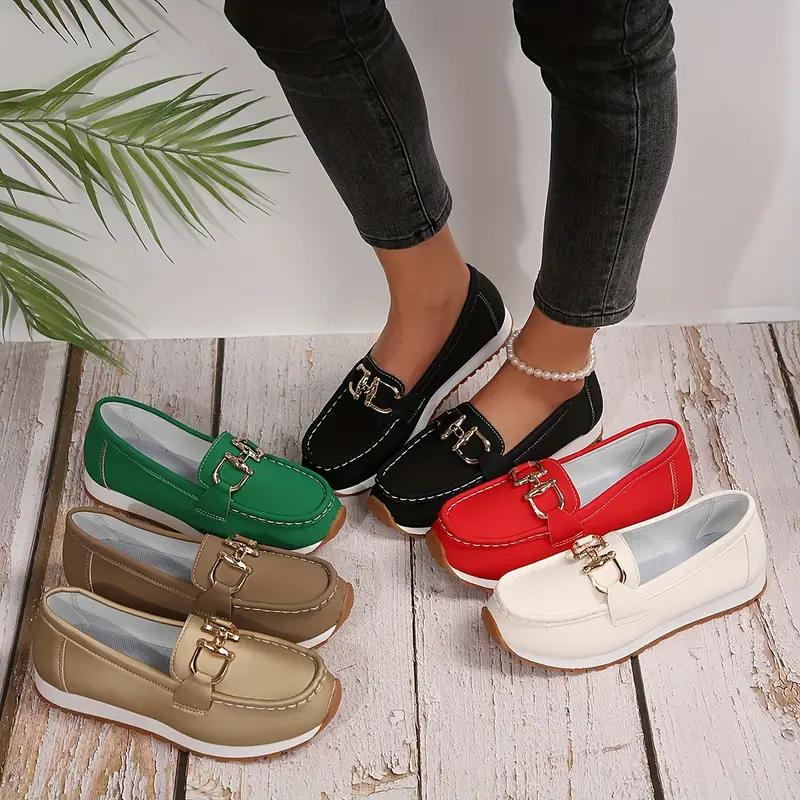 Loafer - Metall Schnalle - Slip-On - Ge shoes - Damenschuhe EB