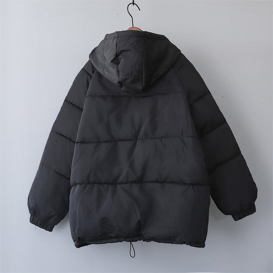 EB | Damen Locker Geschnittene Gepolsterte Winterjacke mit Kapuze und Taschen