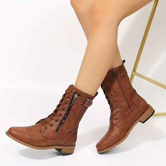 EB | Niedrig geschnittene Schnürstiefel für Frauen – Stilvoll & Bequem