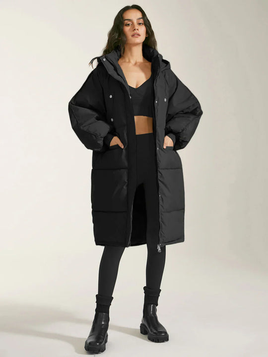 EB | pufferjacke - modische damen winterjacke mit kapuze