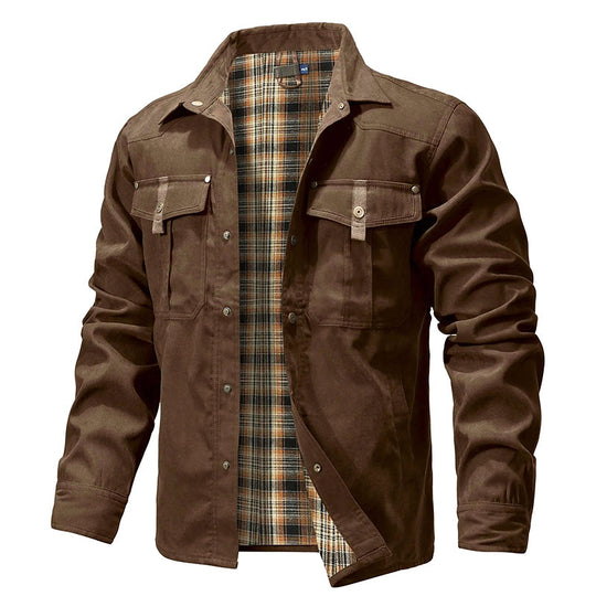 EB | Flanell Gefütterte Hemdjacke für Herren