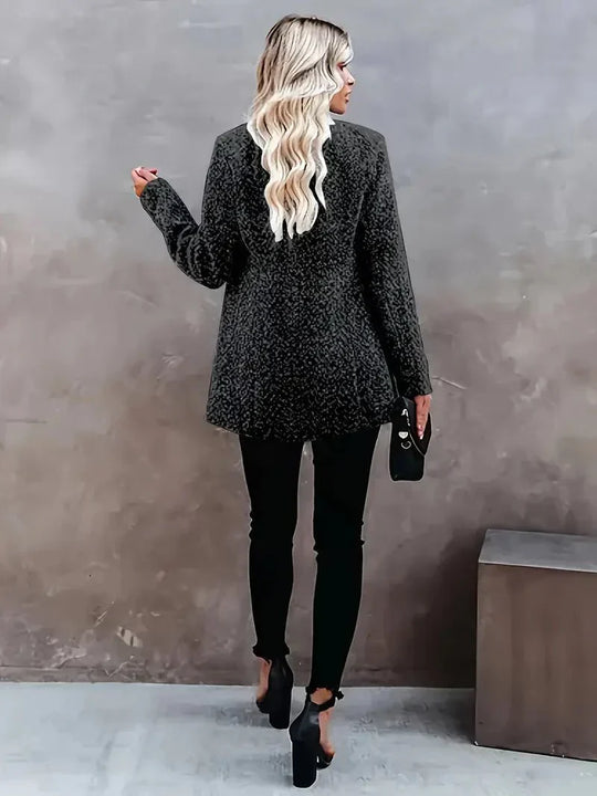 EB | Damen Lang Offene Front Freizeitmantel