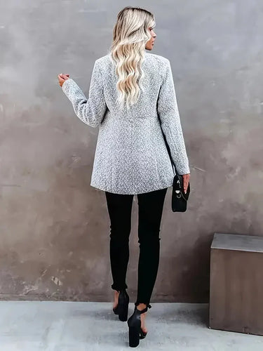 EB | Damen Lang Offene Front Freizeitmantel