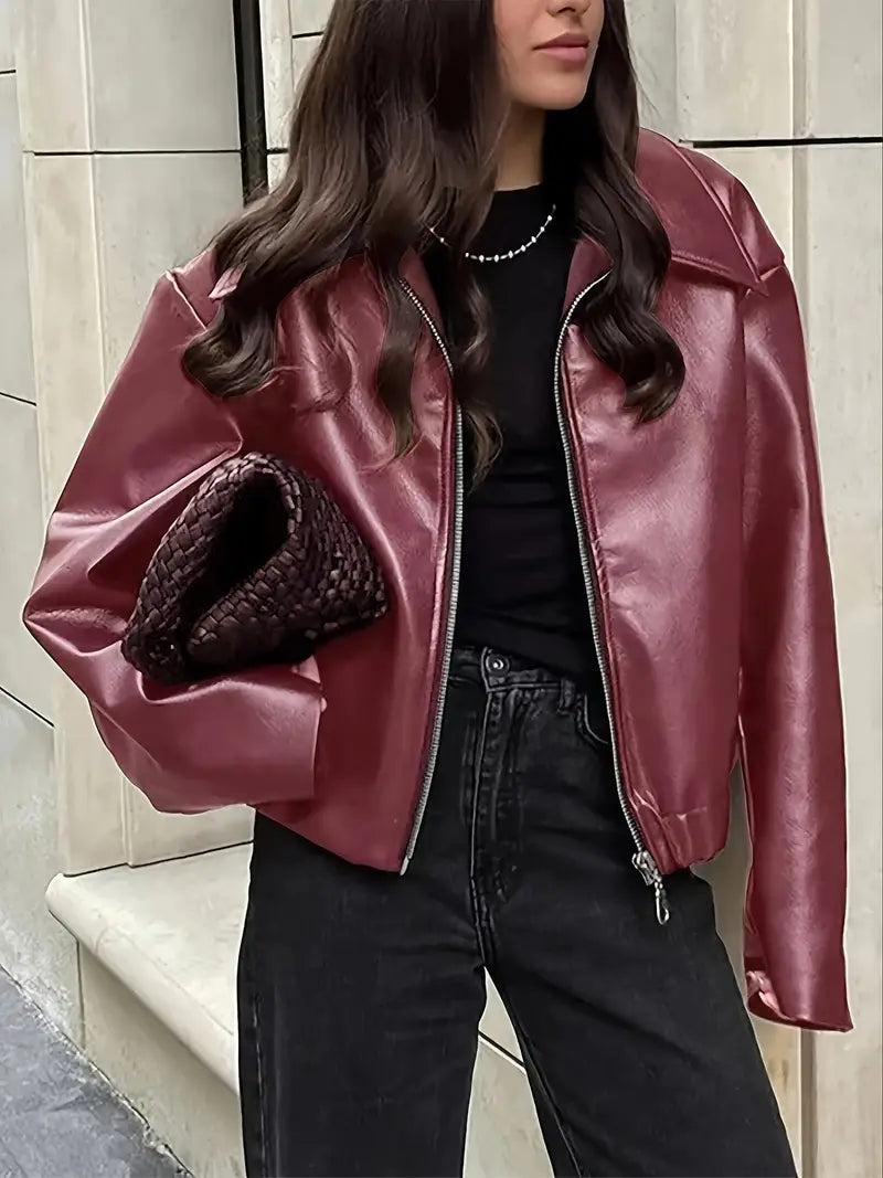 EB | Damen Relaxed Fit Zip-Up Bomberjacke