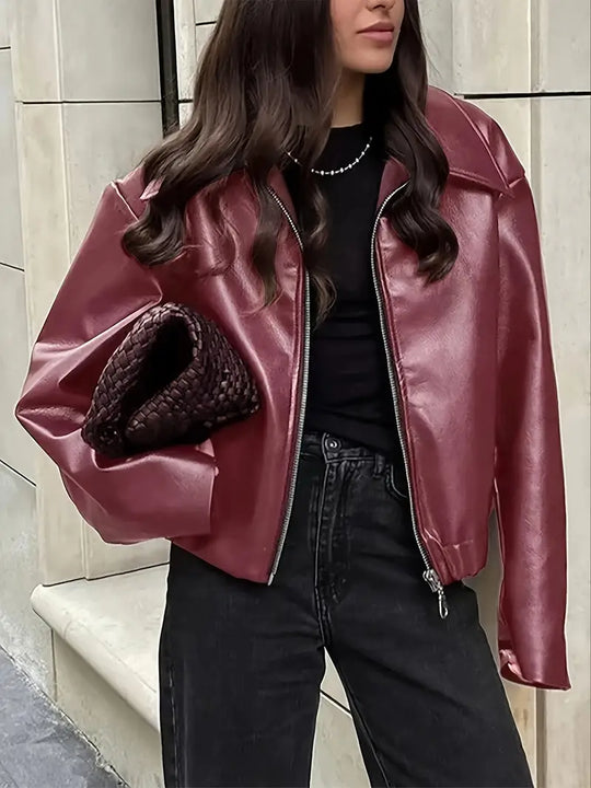 EB | Damen Relaxed Fit Zip-Up Bomberjacke
