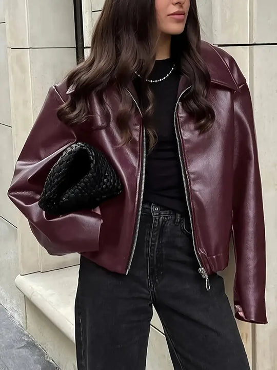 EB | Damen Relaxed Fit Zip-Up Bomberjacke