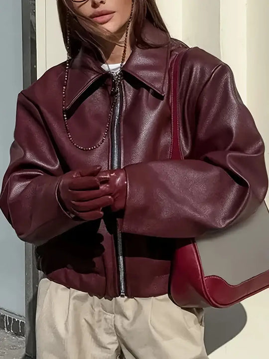 EB | Damen Relaxed Fit Zip-Up Bomberjacke