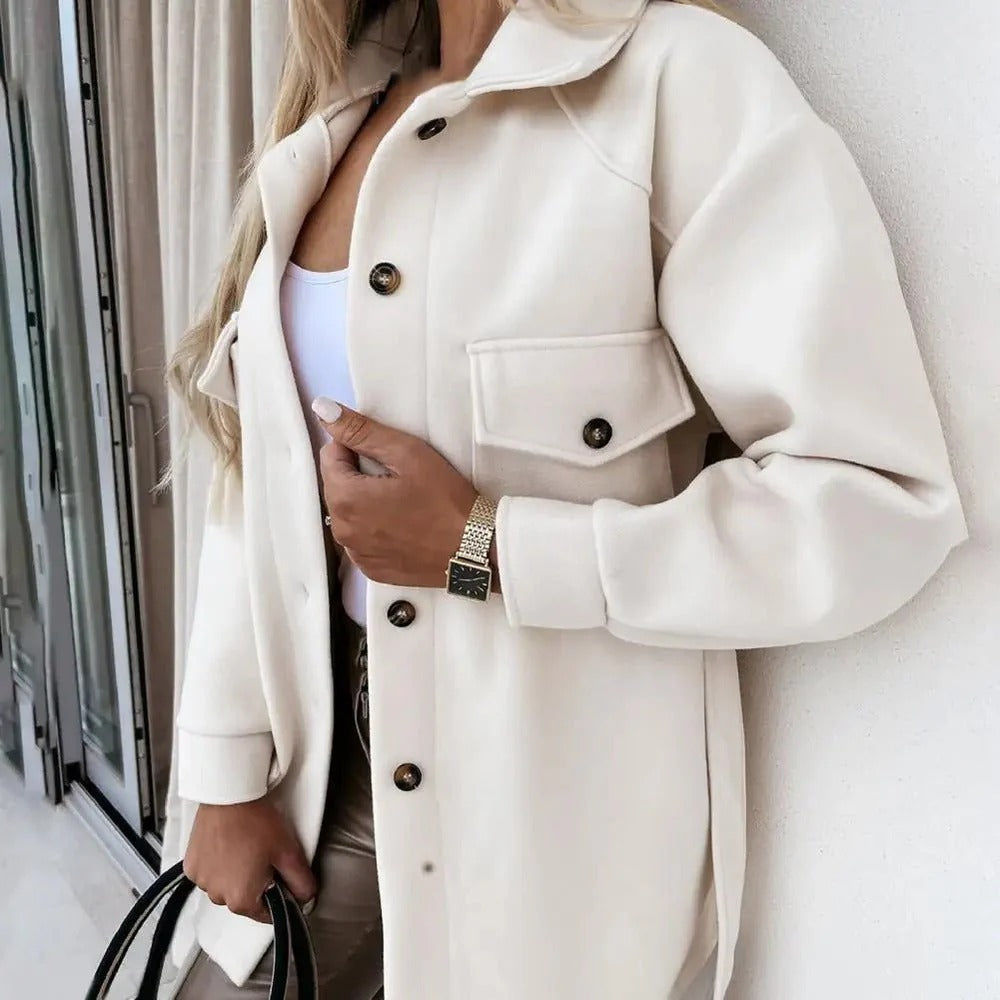EB | Damen Oversized Button-Down Shirtjacke