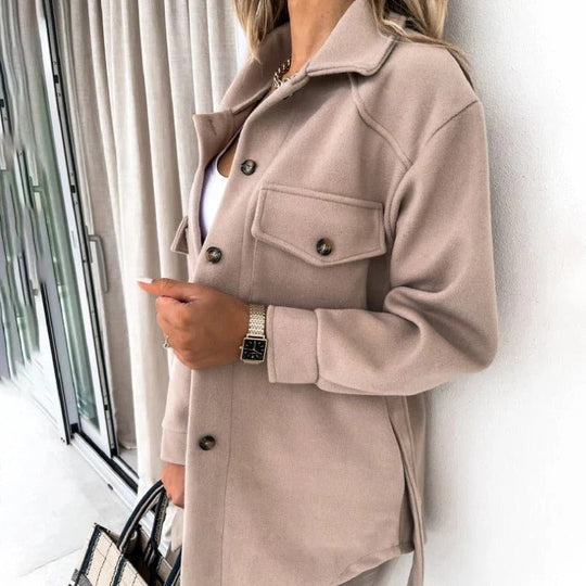EB | Damen Oversized Button-Down Shirtjacke