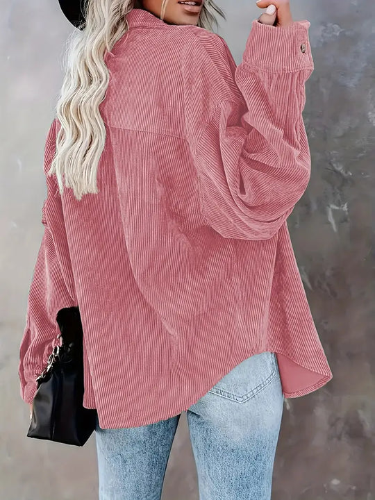 EB | Cordhosen Hemdbluse mit Knöpfen Leger