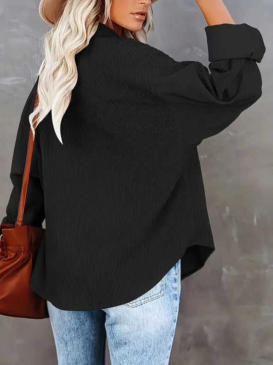 EB | Cordhosen Hemdbluse mit Knöpfen Leger