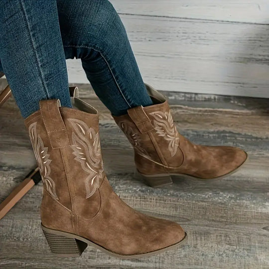 EB | Cowboy Damen Stiefeletten mit Absatz