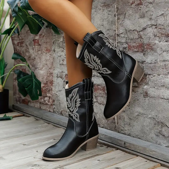 EB | Cowboy Damen Stiefeletten mit Absatz