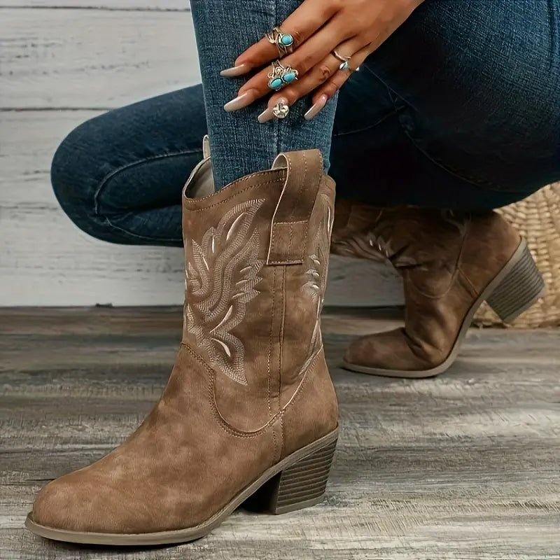 EB | Cowboy Damen Stiefeletten mit Absatz