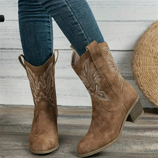 EB | Cowboy Damen Stiefeletten mit Absatz
