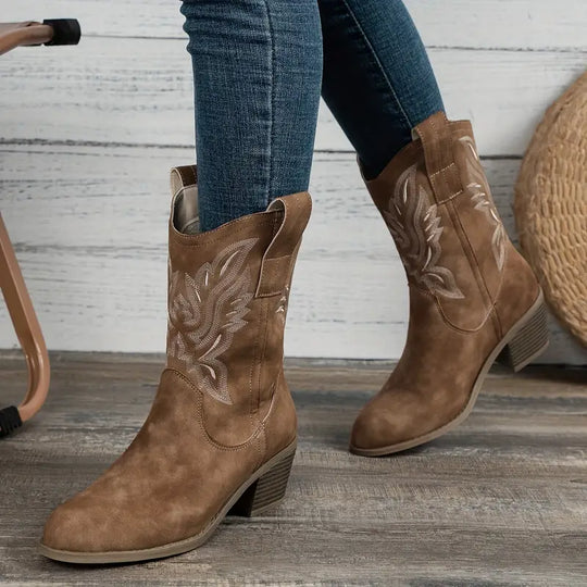 EB | Cowboy Damen Stiefeletten mit Absatz