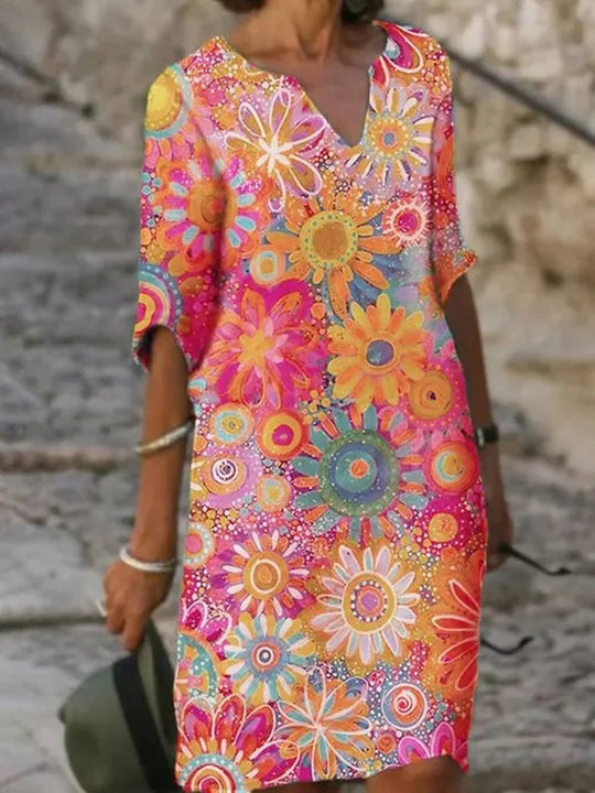 EB | Baumwolle Blumenkleid für Damen