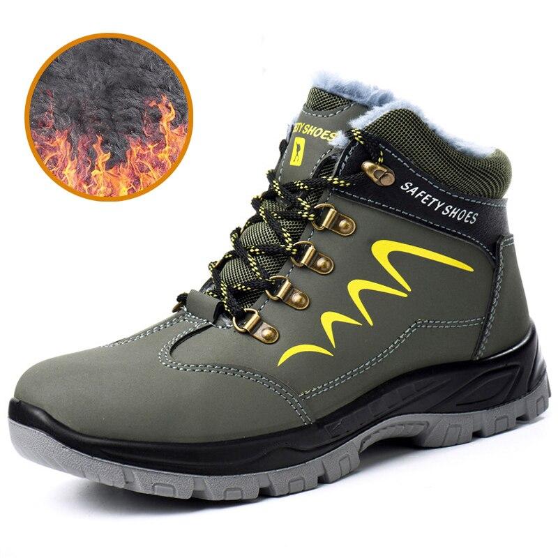 Sicherheit Ankle Schuhe Anti-smashing Stahl Kappe Kappe Stiefel Männer Bau Arbeit stiefel EB