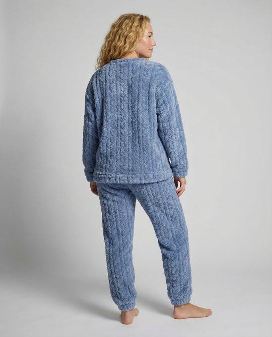 Kuscheliges Damen Fleece-Pyjama-Set | EB