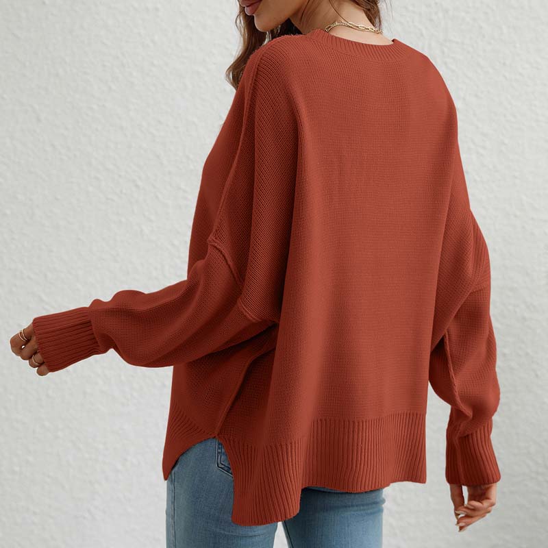 EB | Pullover - Damen Herbst Rundhals Strickpullover