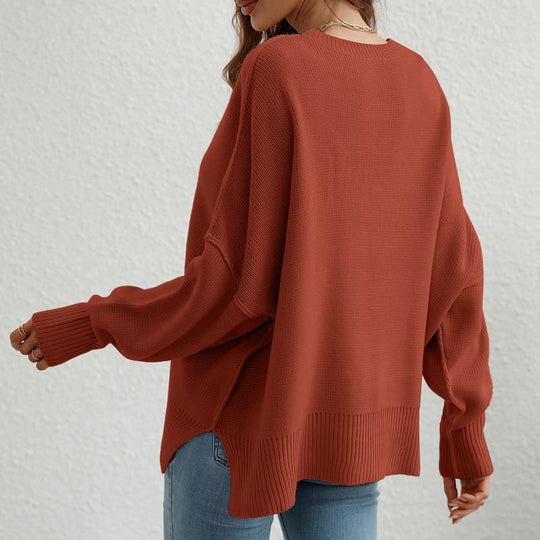 EB | Pullover - Damen Herbst Rundhals Strickpullover